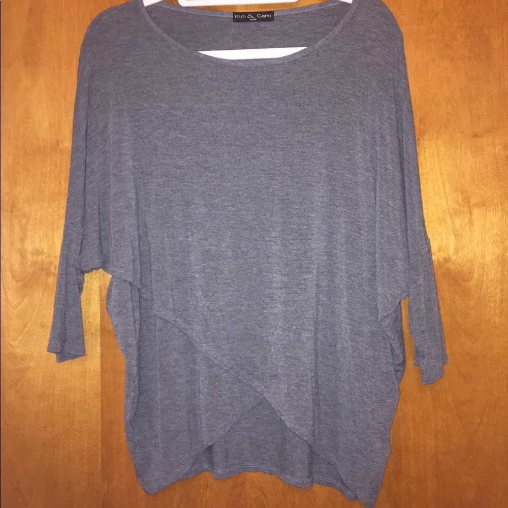 Grey 3/4 Sleeve Shirt